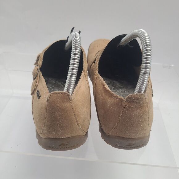 Skechers Womens 45993 Taupe Suede Leather Mary Jane Comfort Shoes US  Size 7.5 - Picture 5 of 10
